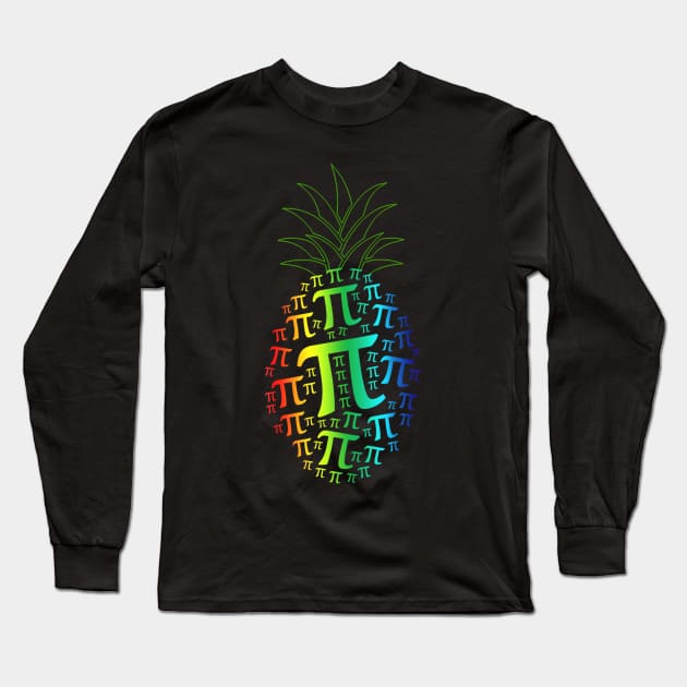 Pi Day Pineapple Math Teacher 3.14 Symbol Pie Funny Gift Long Sleeve T-Shirt by Herotee